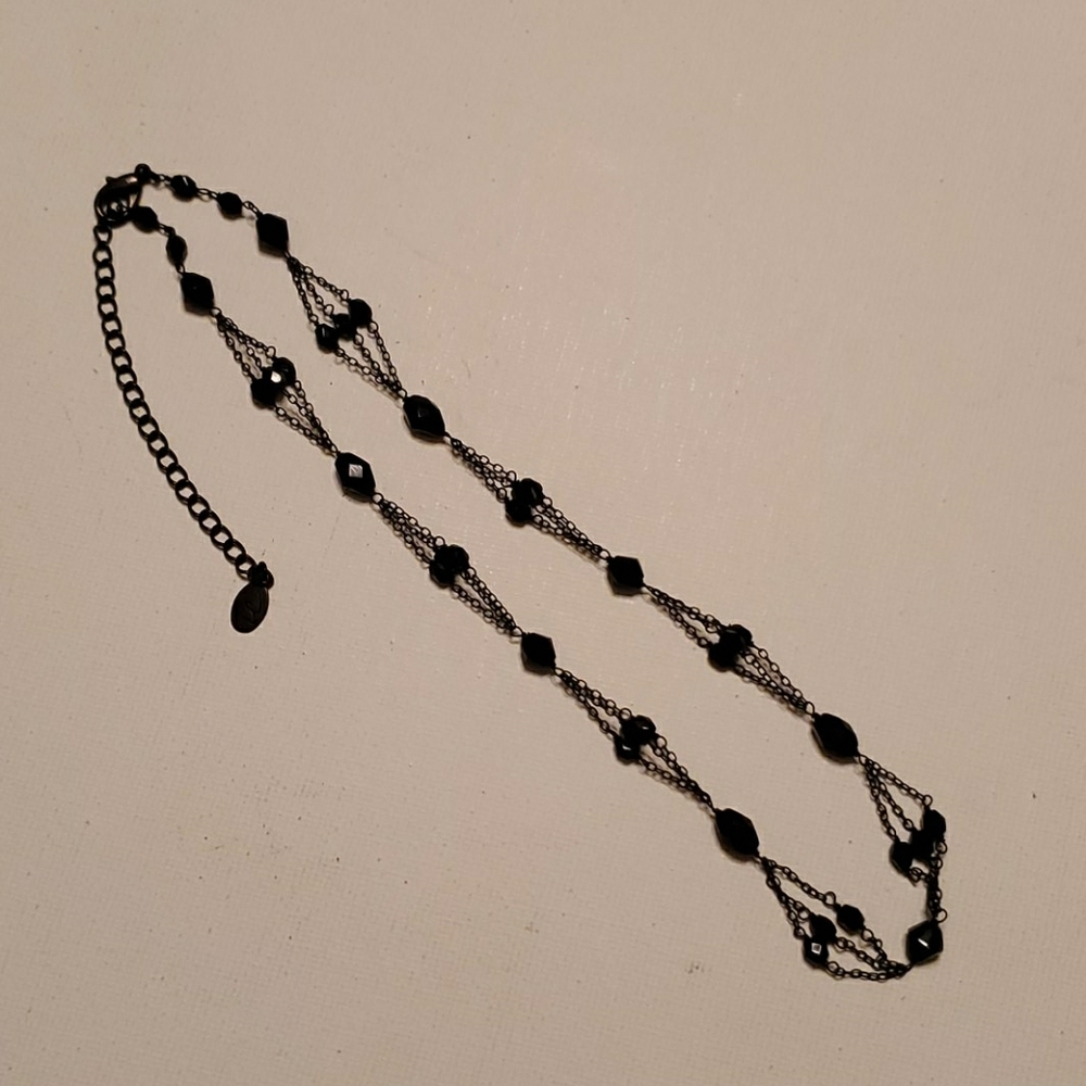 Liz Claiborne Faceted Bead and Chain Necklace